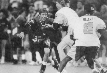 Scan from Tiger Beat 1997 - Jonathan Taylor Thomas at the MTV Rock n' Jock Football