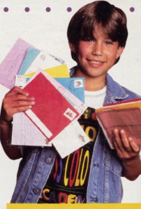 Jonathan Taylor Thomas with letters - Tutti Frutti magazine scan 1995.