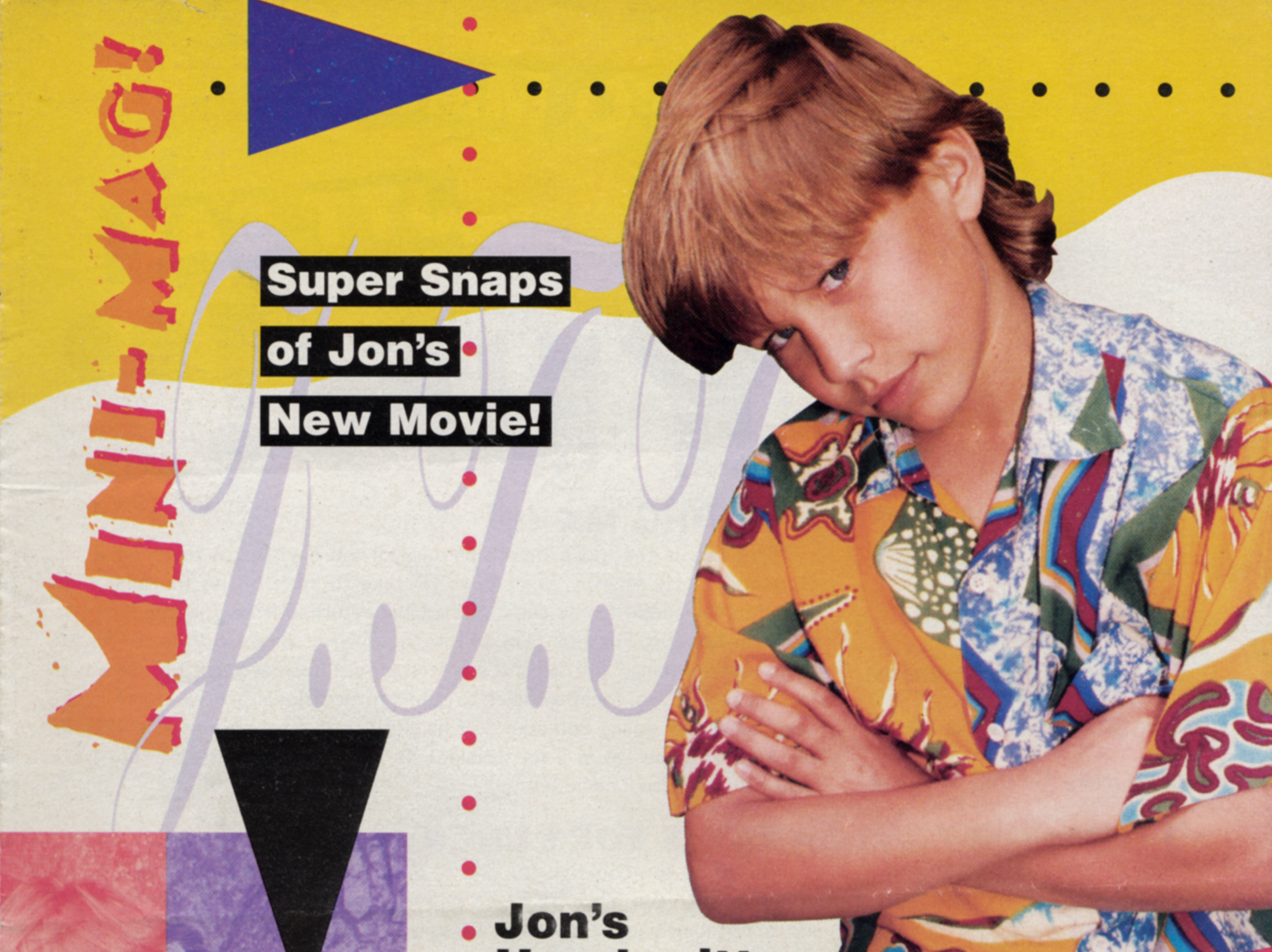 Tutti Frutti Cover Page January 1995 featuring Jonathan Taylor Thomas