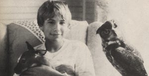 Jonathan Taylor Thomas with a deer and owl in Wild America