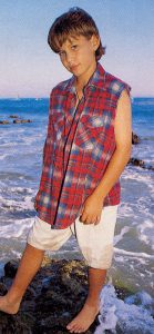 Jonathan Taylor Thomas on the beach.