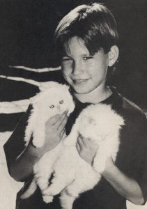 Jonathan Taylor Thomas with his cats